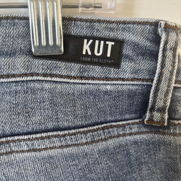 Kut from The Kloth Womens Reese Ankle Straight Leg 14 Ripped College Preppy Logo - Picture 13 of 16